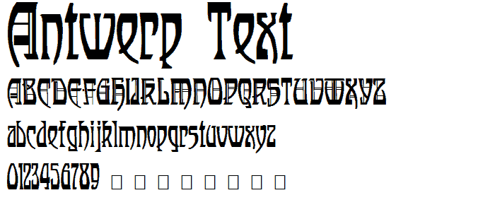 Antwerp Text font